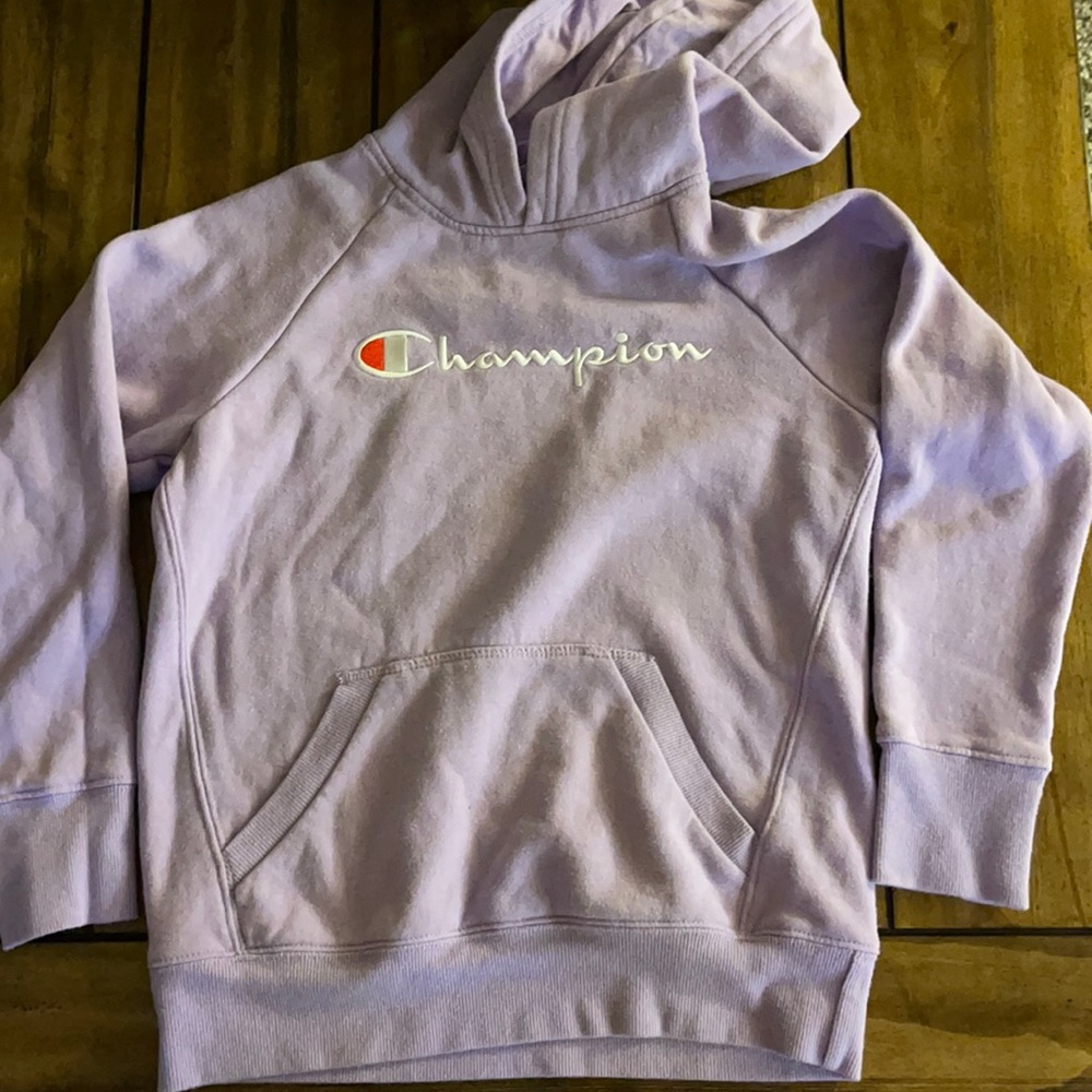 kids Lilac champion hoodie
